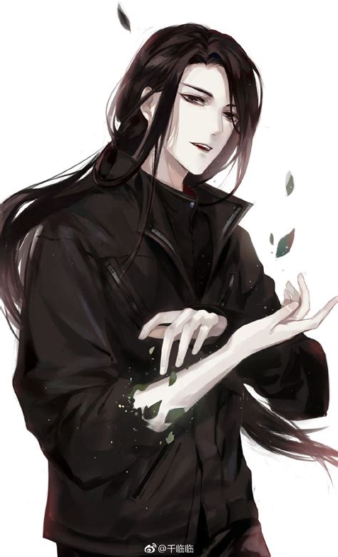 anime long black hair|long black hair anime male.